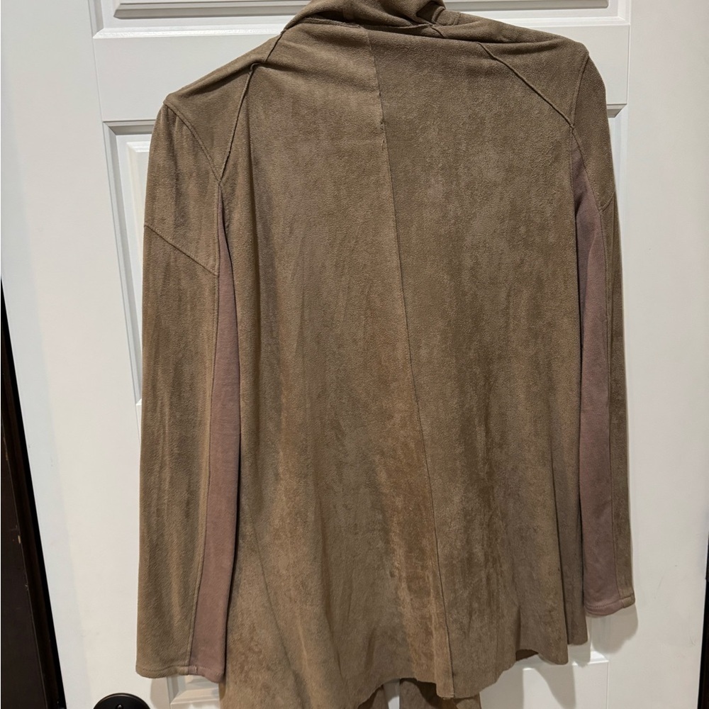 Tan Drape Front Jacket - Picture 4 of 4